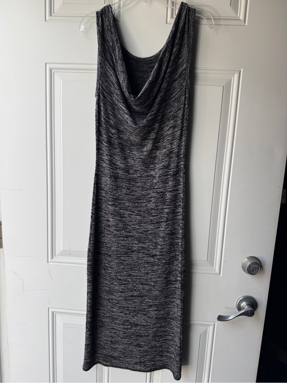 Wilfred Sleeveless Maxi Dress in Heathered Black and Gray